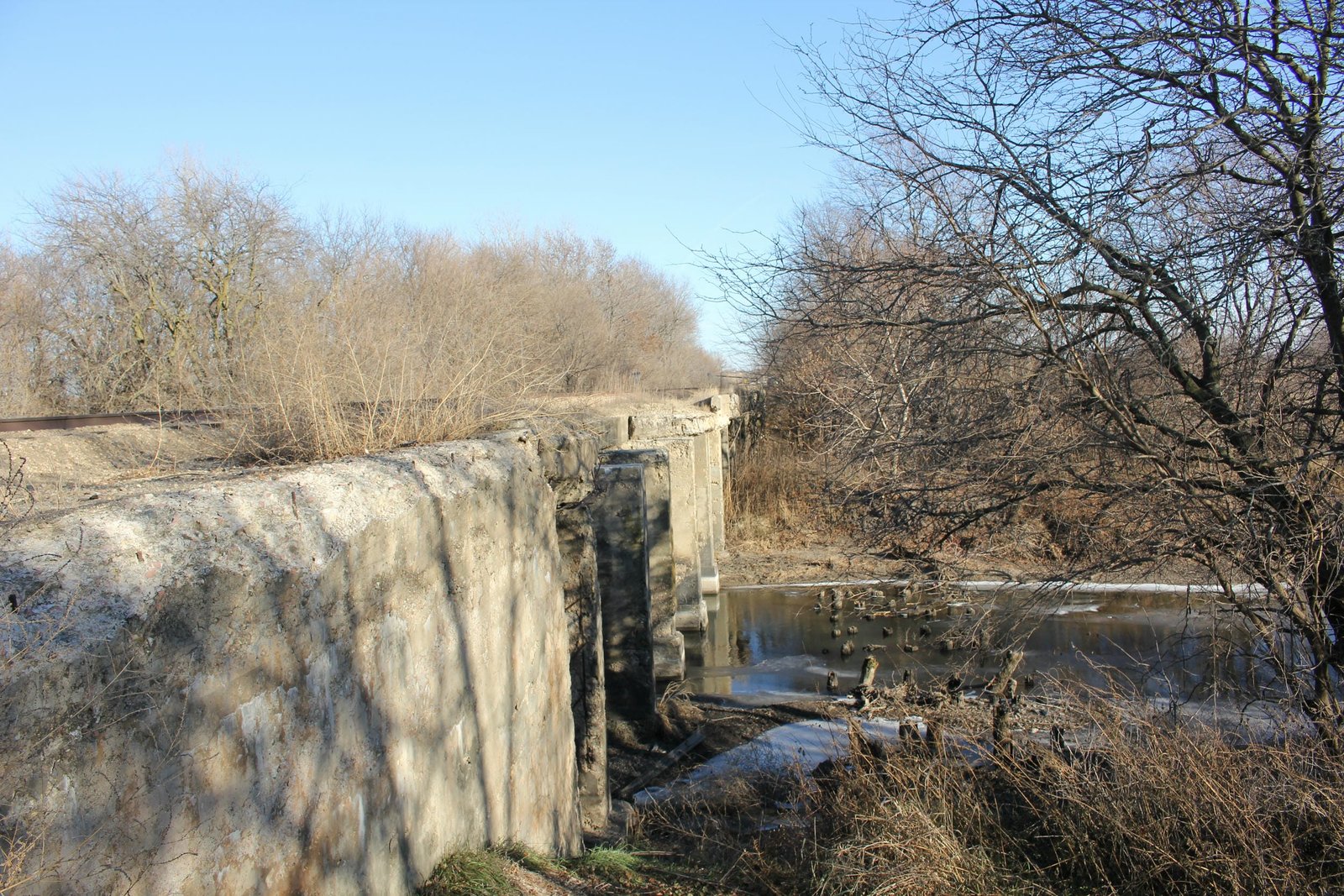 Looking east